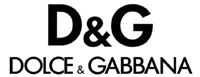 The image features the logo of Dolce   Gabbana, a luxury fashion brand, in a monochromatic palette.
