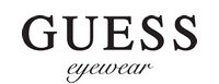 The image features a branded eyewear advertisement with the word 'GUESS' prominently displayed, likely indicating a product or collection related to the brand.