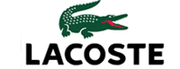 The image features the logo of Lacoste, a well-known brand known for its crocodile emblem.