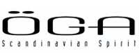 The image shows a logo with the text 'OGA' in stylized white letters on a dark background, with an abstract design resembling a flame or a stylized letter 'A' below it.